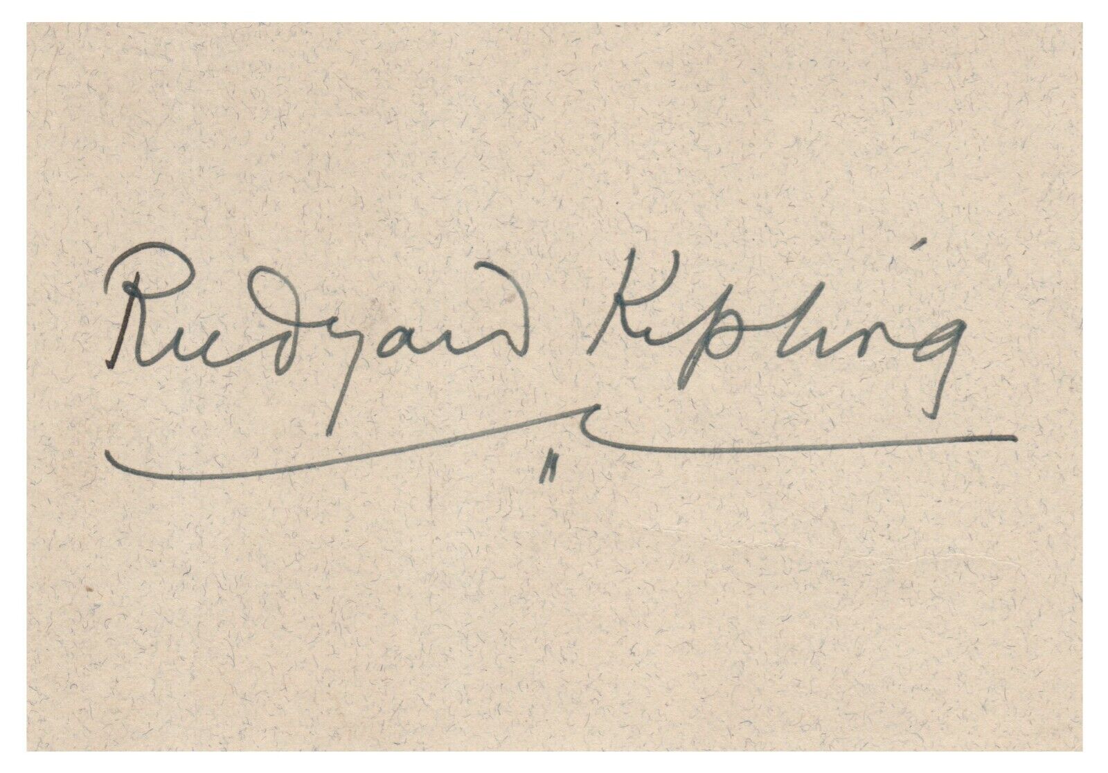 Rudyard Kipling - Ink Signature - British Author Known for \