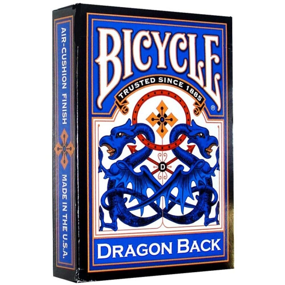 Bicycle Vintage DRAGON BACK BLUE Playing Cards Mirror Design include Double Back