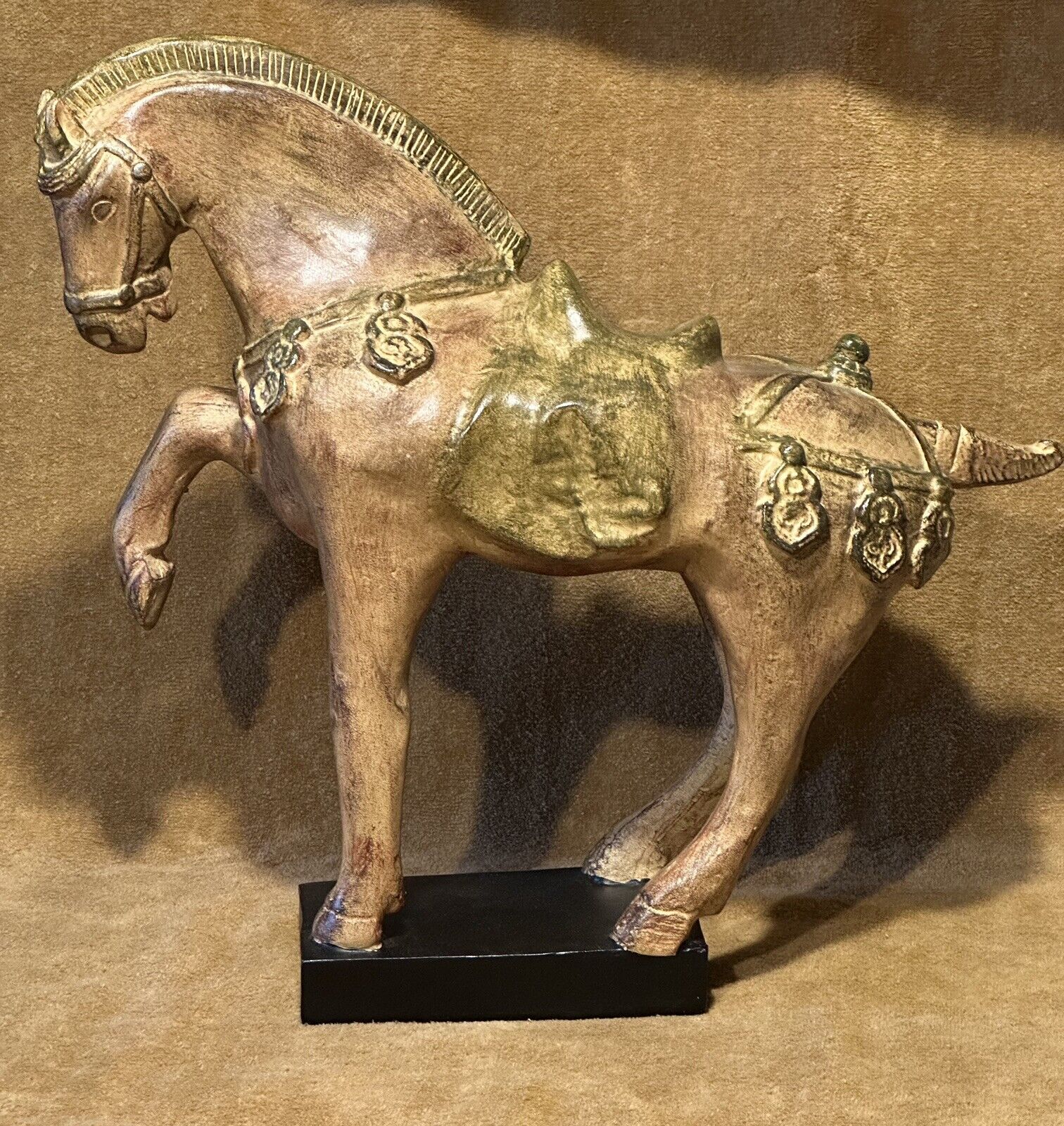 Chinese Tang Style Hand Painted Ceramic/Resin Chinese War Horse 