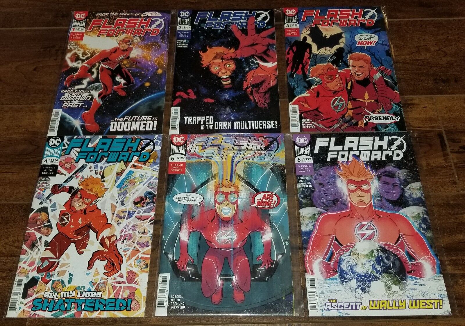 Flash Forward lot, complete set, issues 1-2-3-4-5-6, DC comics 1998