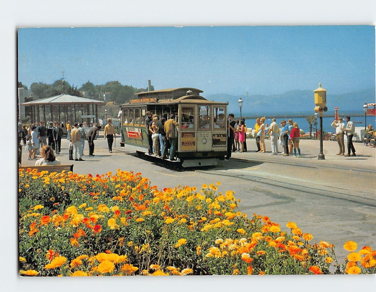 Postcard Hyde Street Cable Car San Francisco Maritime Historical Park California