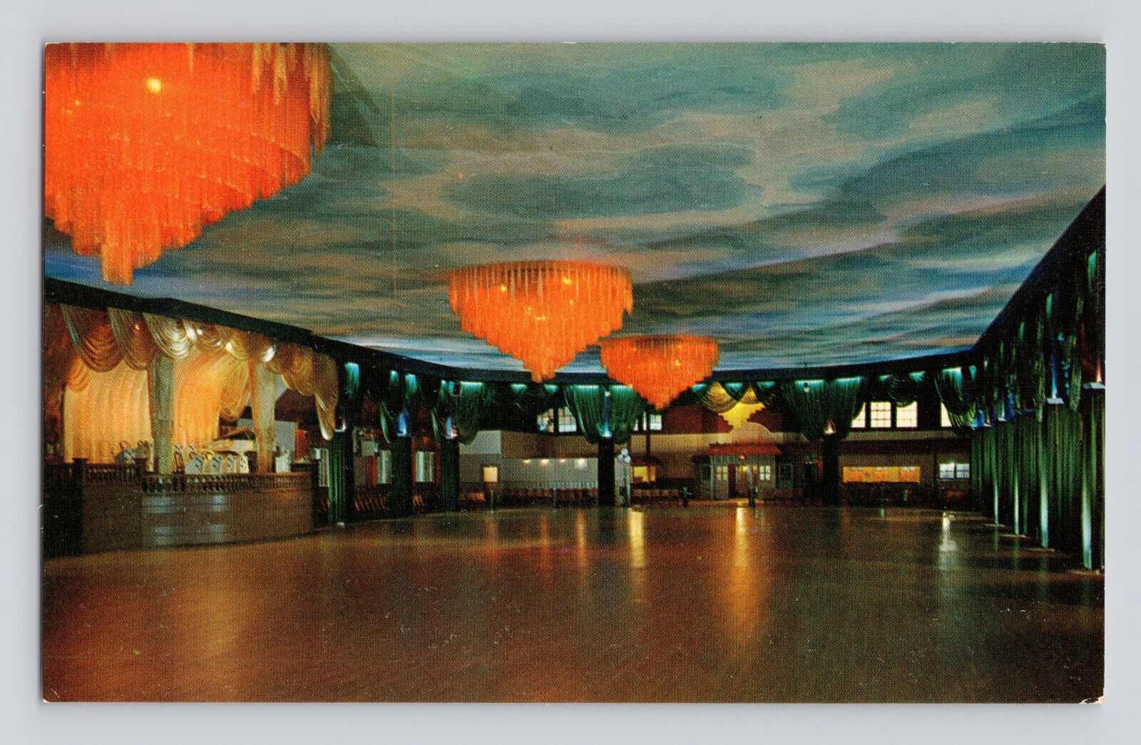 Postcard Rhode Island Riverside RI Alhambra Ballroom Crescent Park 1960s Chrome