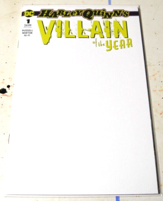 Harley Quinn\'s Villain of the Year #1 Blank Sketch Variant NM