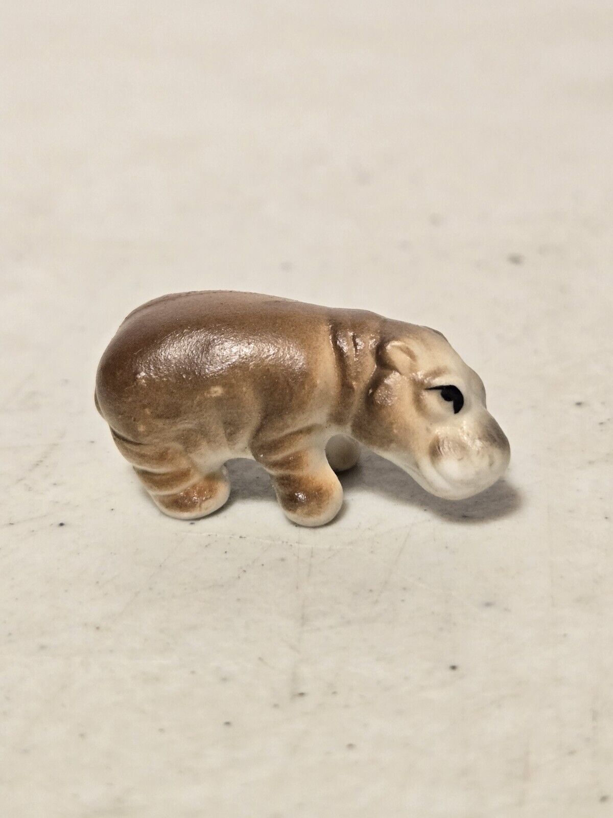 Hagen Renaker Style Miniature Ceramic Baby Hippo Calf Animal Figurine