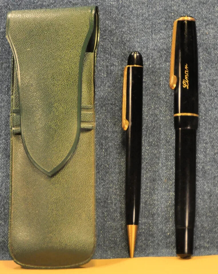 Rare Vtg  German  c.1951\'s  Black> Fountain pen&1.18 mm Propelling pencil set