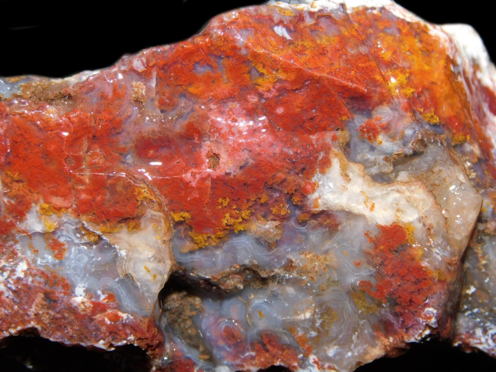 banded Red Agate patina lapidary cabbing rough chunk San Carlos Mexico 12.5 oz