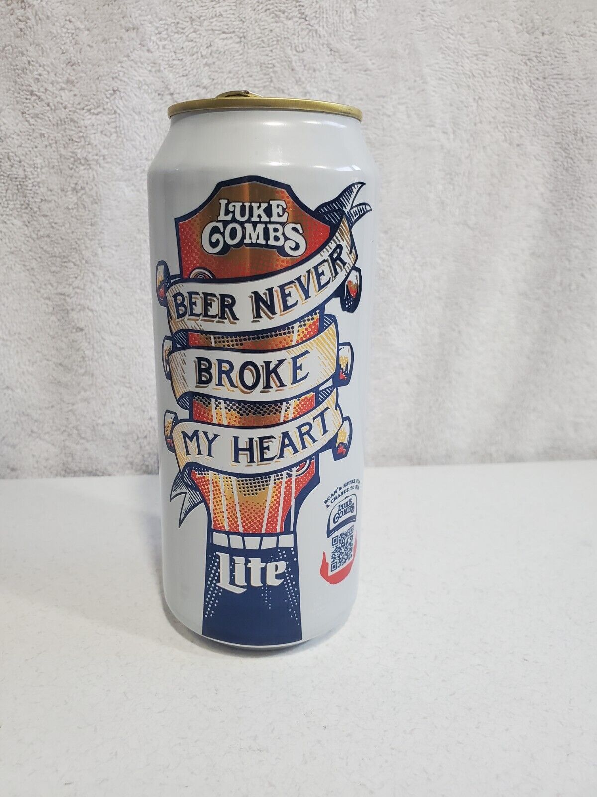 2024 Luke Combs Edition Miller Lite Beer (empty) 16 oz tall boy Can Washed HTF 