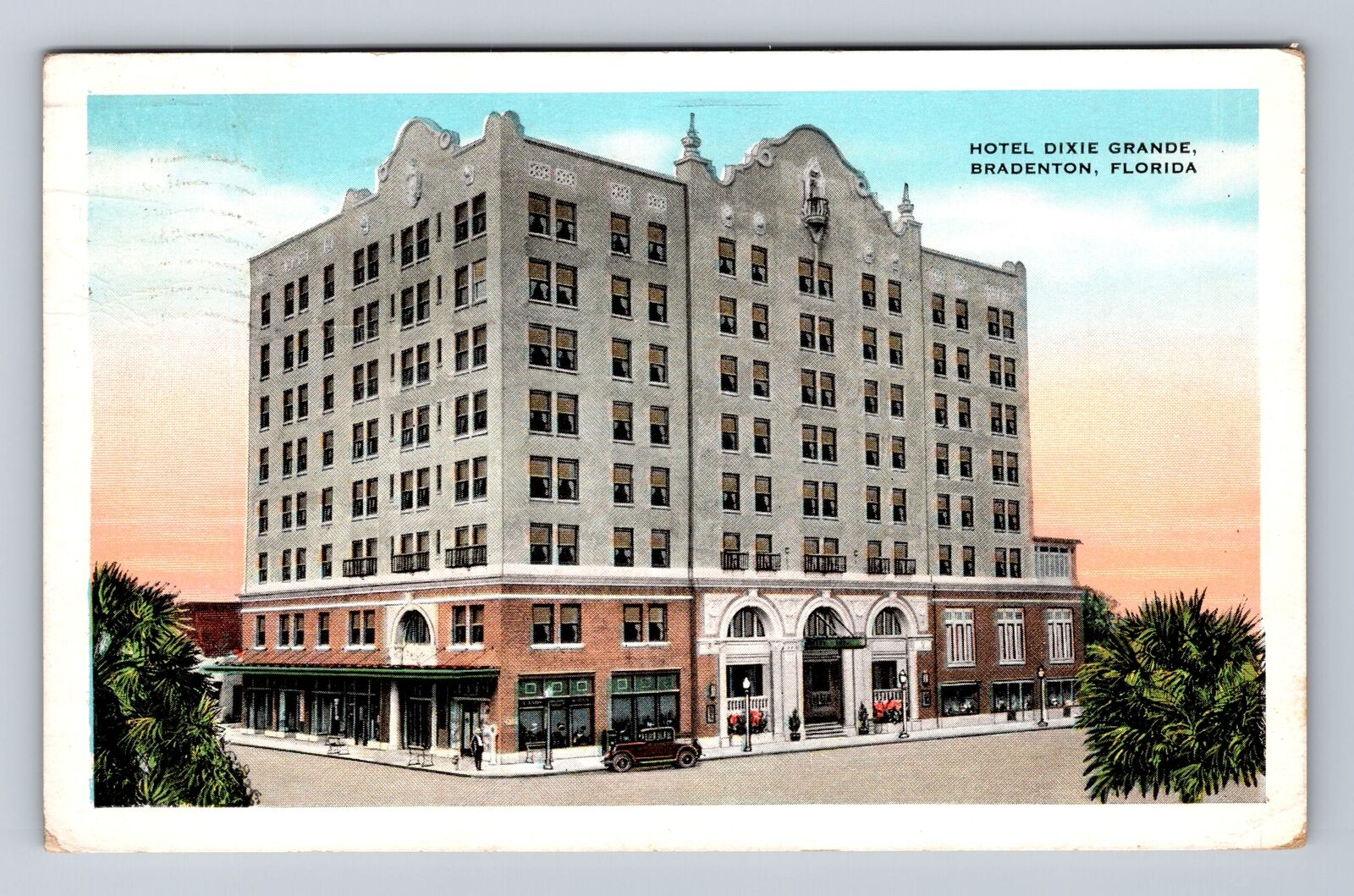 Bradenton FL-Florida, Hotel Dixie Grande, Advertising, Antique Vintage Postcard