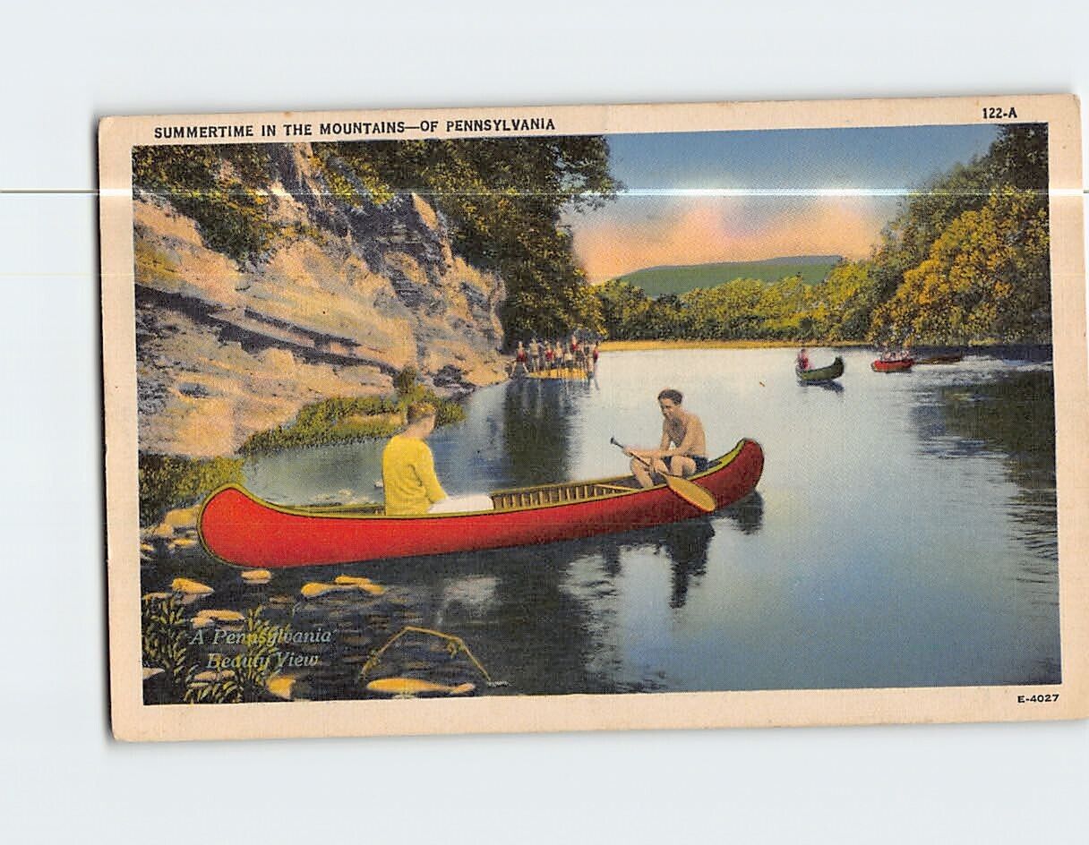 Postcard Summertime in The Mountains Of Pennsylvania USA