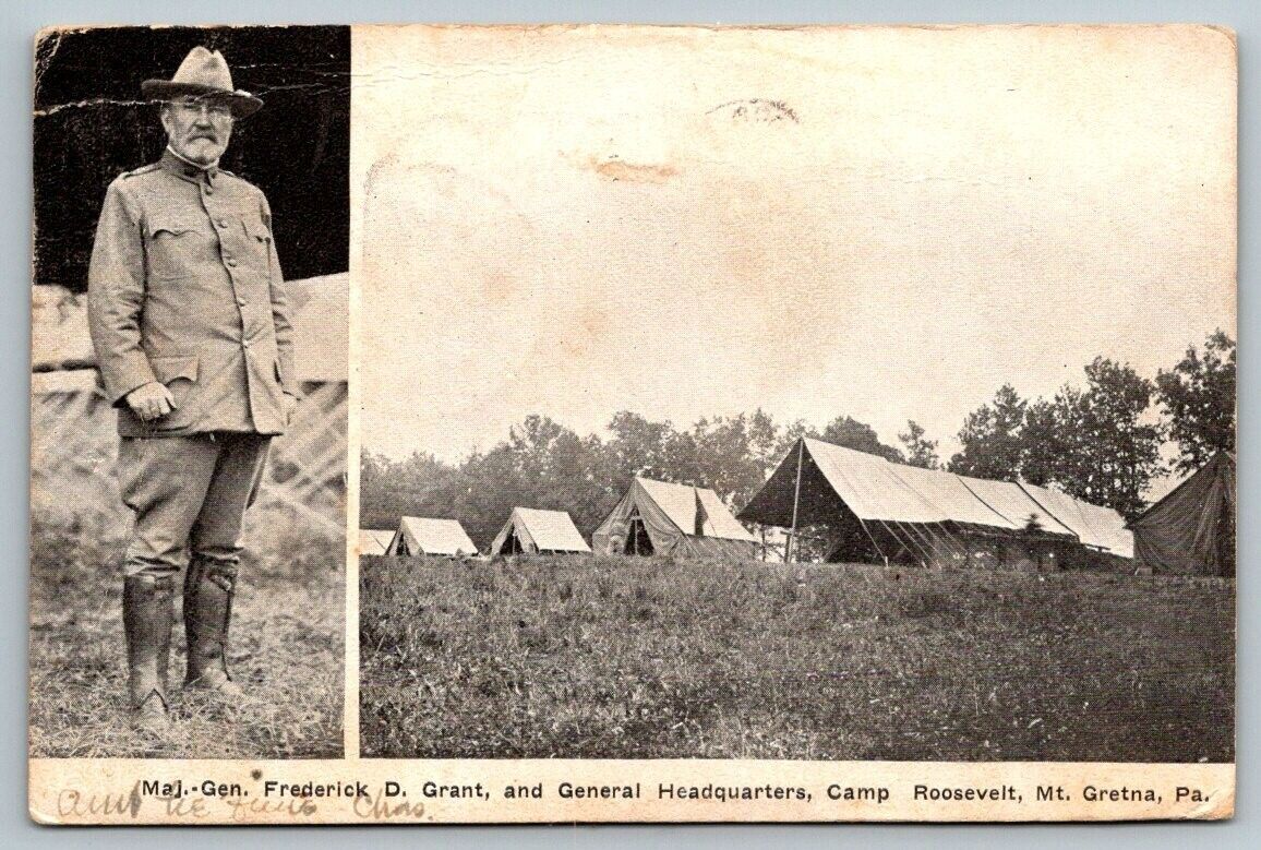 1906  Camp Roosevelt  Mt. Gretna  Pennsylvania  General Grant   Postcard