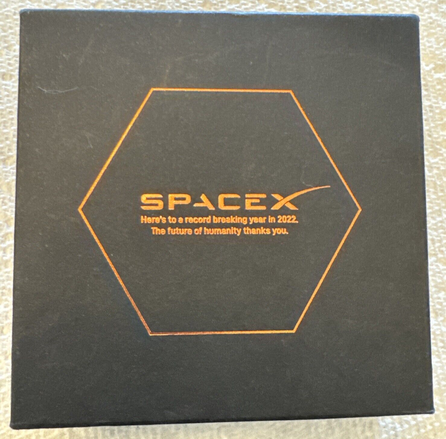 SpaceX - 2022 Bronze Medallion STARSHIP Heat Tile Collectible RARE Employee Only