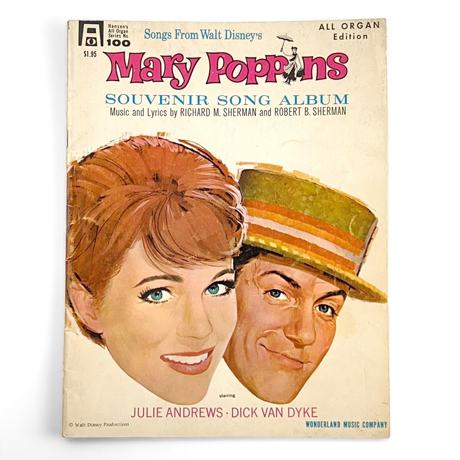 VTG WDP DISNEY Mary Poppins 1963 Souvenir Song Album Andrews & Van Dyke