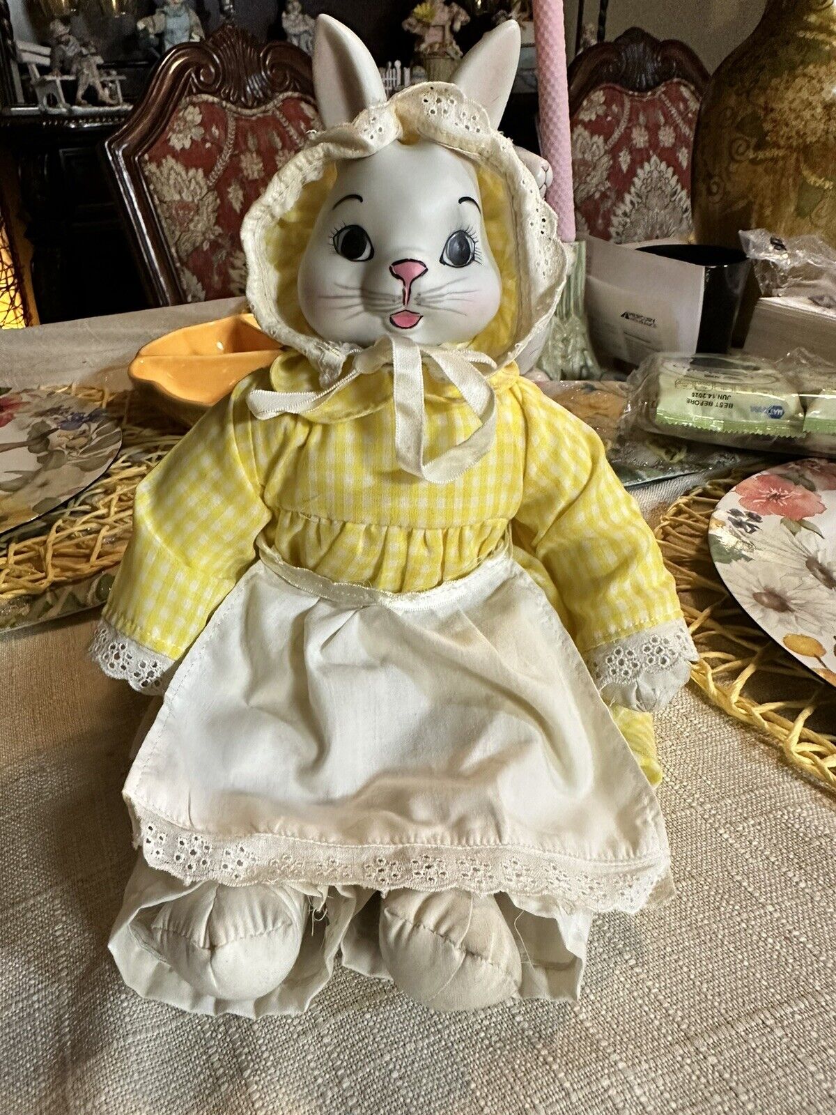 Spring Victorian Vintage Easter Bunny
