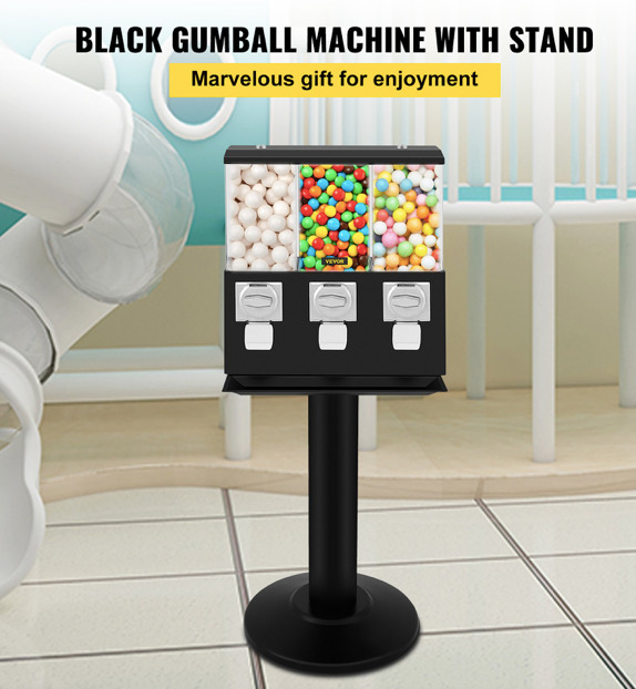 Triple Head Candy 1-inch Gumball Vending Machine, Commercial  New
