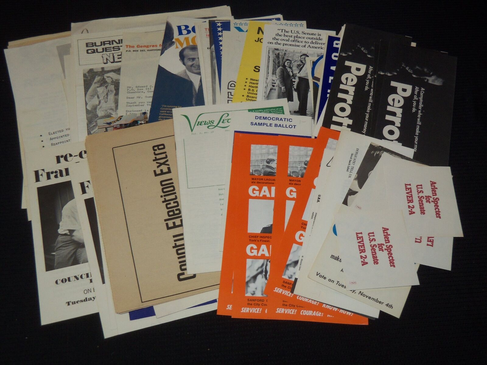 1970\'S-1980\'S ASSORTED POLITICAL CAMPAIGN LITERATURE LOT OF 64 - O 2597C