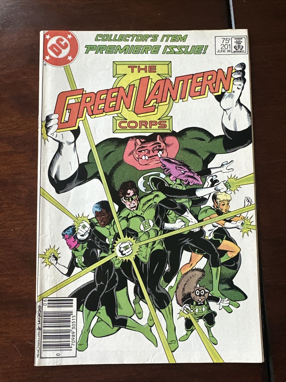 The Green Lantern Corps #201 DC Comics Key First Appearance Of Kilowog 1986 FN