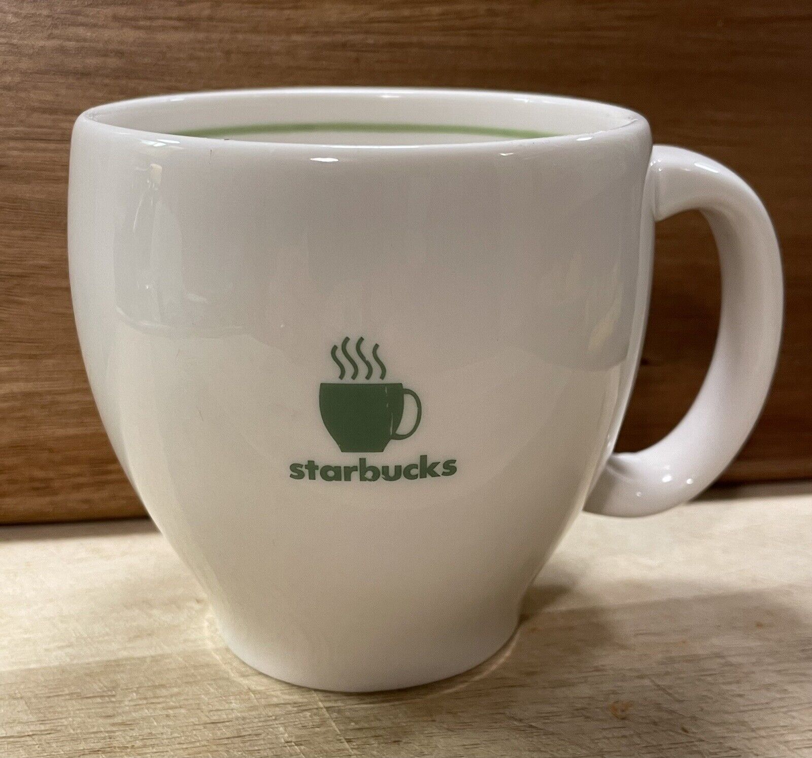 Vintage Starbucks Barista Coffee Mug White W/ Green Logo 12 Oz. Excellent Cond