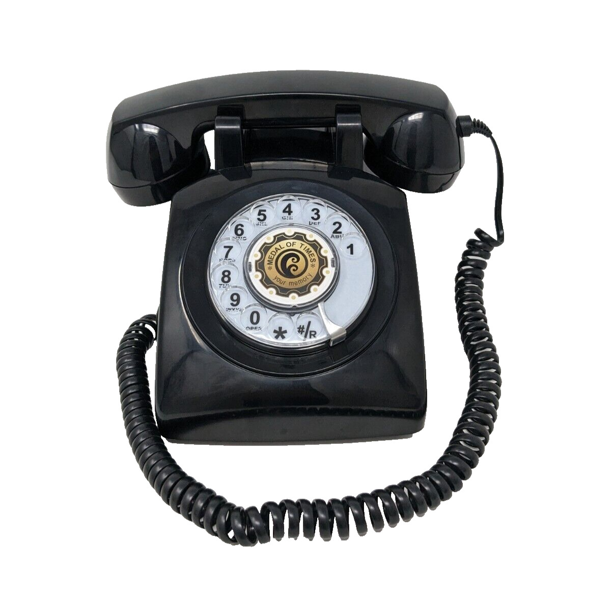 Retro style Rotary Dial Phone 1960 Vintage Landline Telephone Old Fashioned