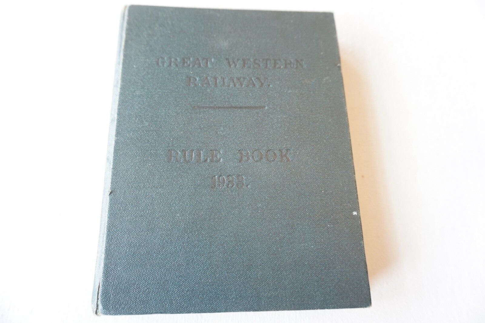 1933 GWR Original Railway Rule Book Hardback Green Cover 