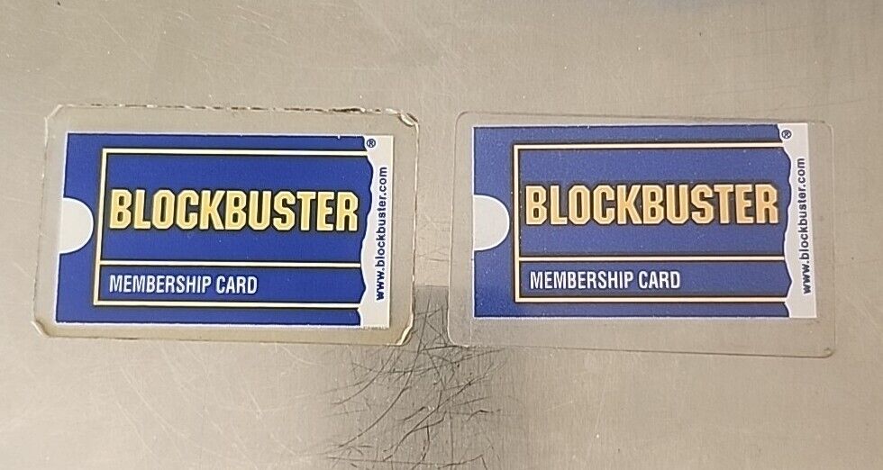 Vintage Blockbuster Video Laminated Membership Cards LOT OF 2