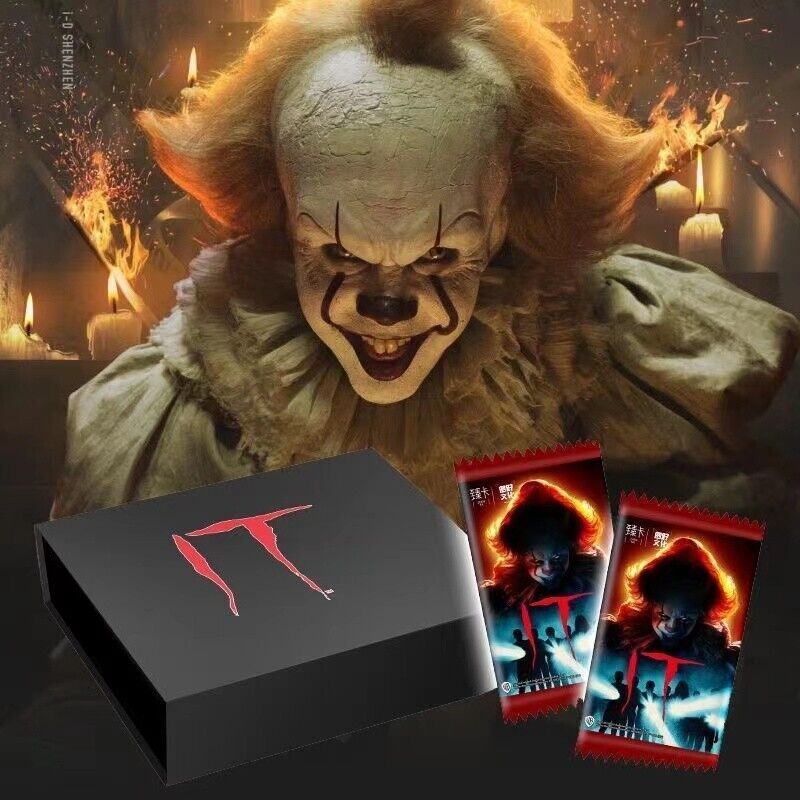 OFFICIAL IT WB Horror Trading Cards Premium Hobby Box 6 Pack+Card brick Sealed