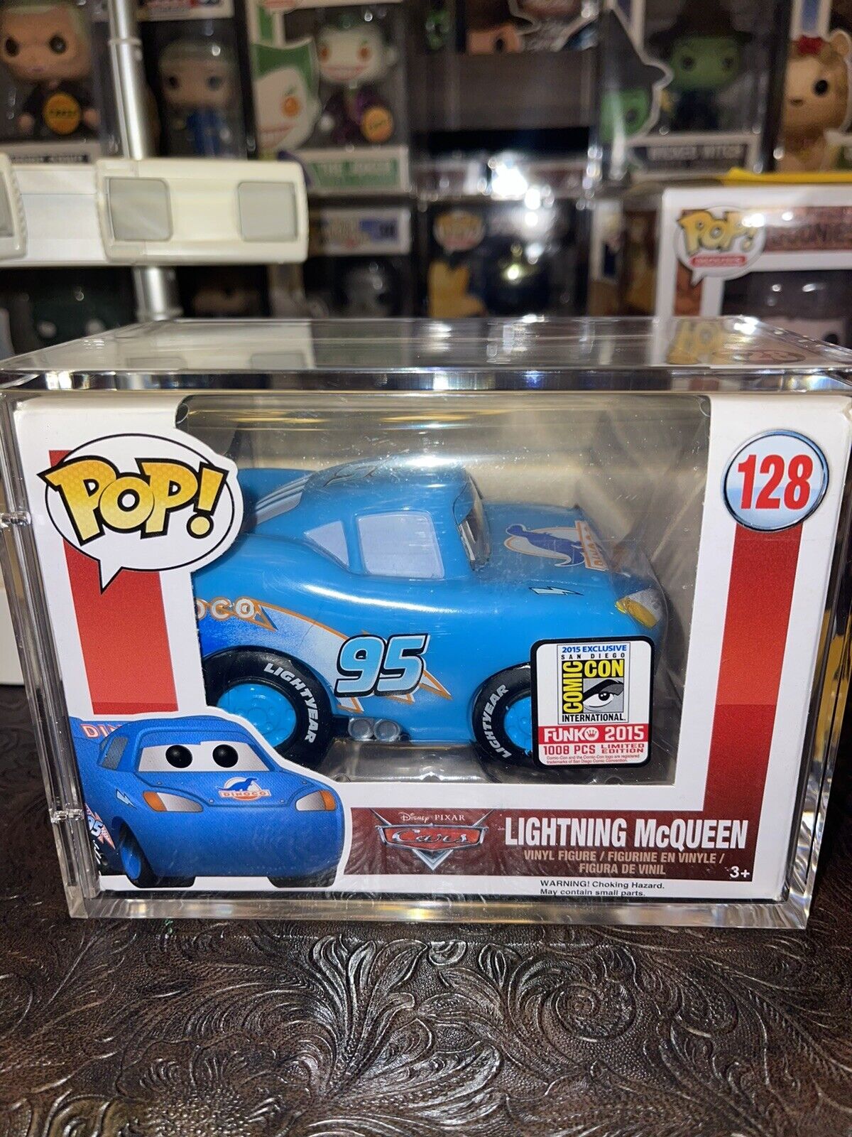 Funko Pop 2015 SDCC Disney #128 Lightning McQueen (SDCC Sticker) 1008pcs