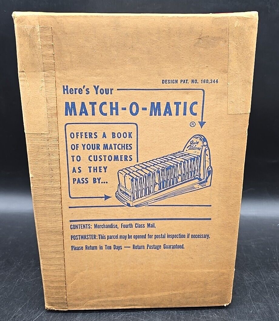 Vintage Match O Matic Match Countertop Store Display NEW  NEVER OPENED RARE 