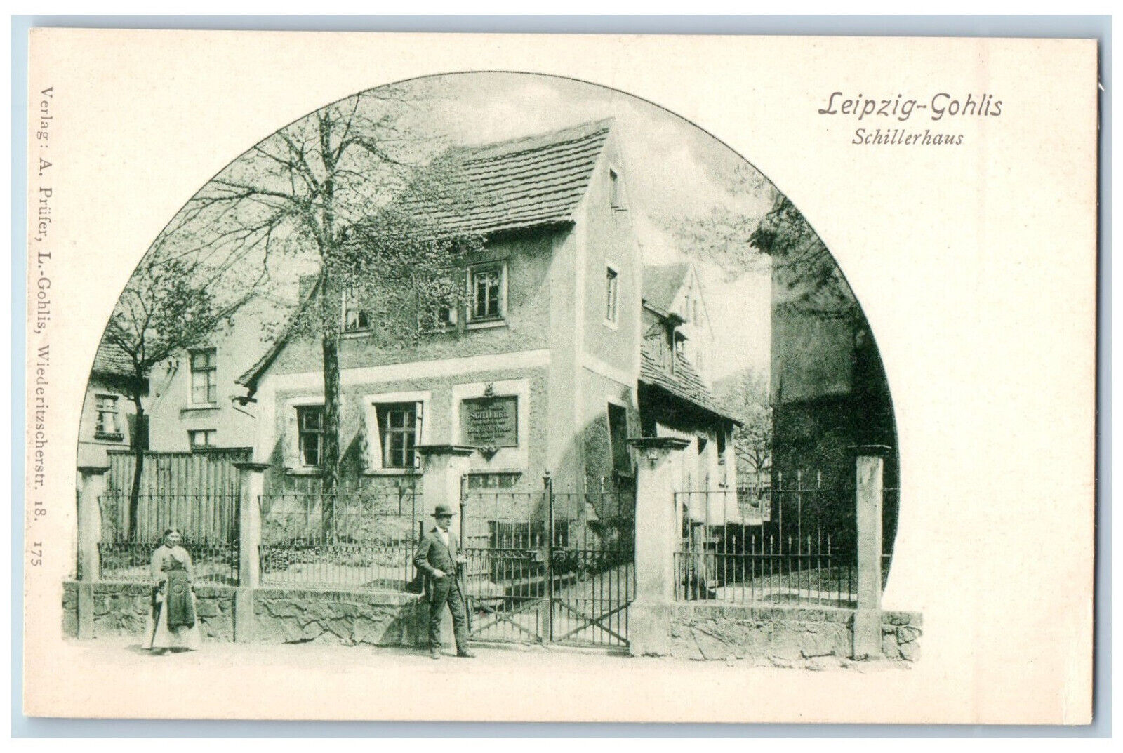 Leipzig Germany Postcard The Schillerhaus Former Farmhouse c1905 Antique