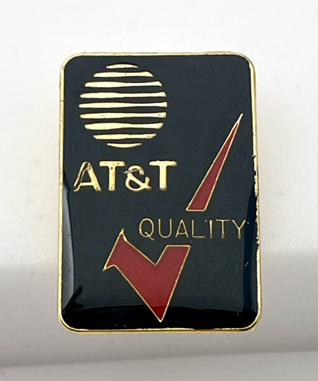 Vintage AT&T Quality Lapel Pin - Red Check Mark - Perfect Service Award