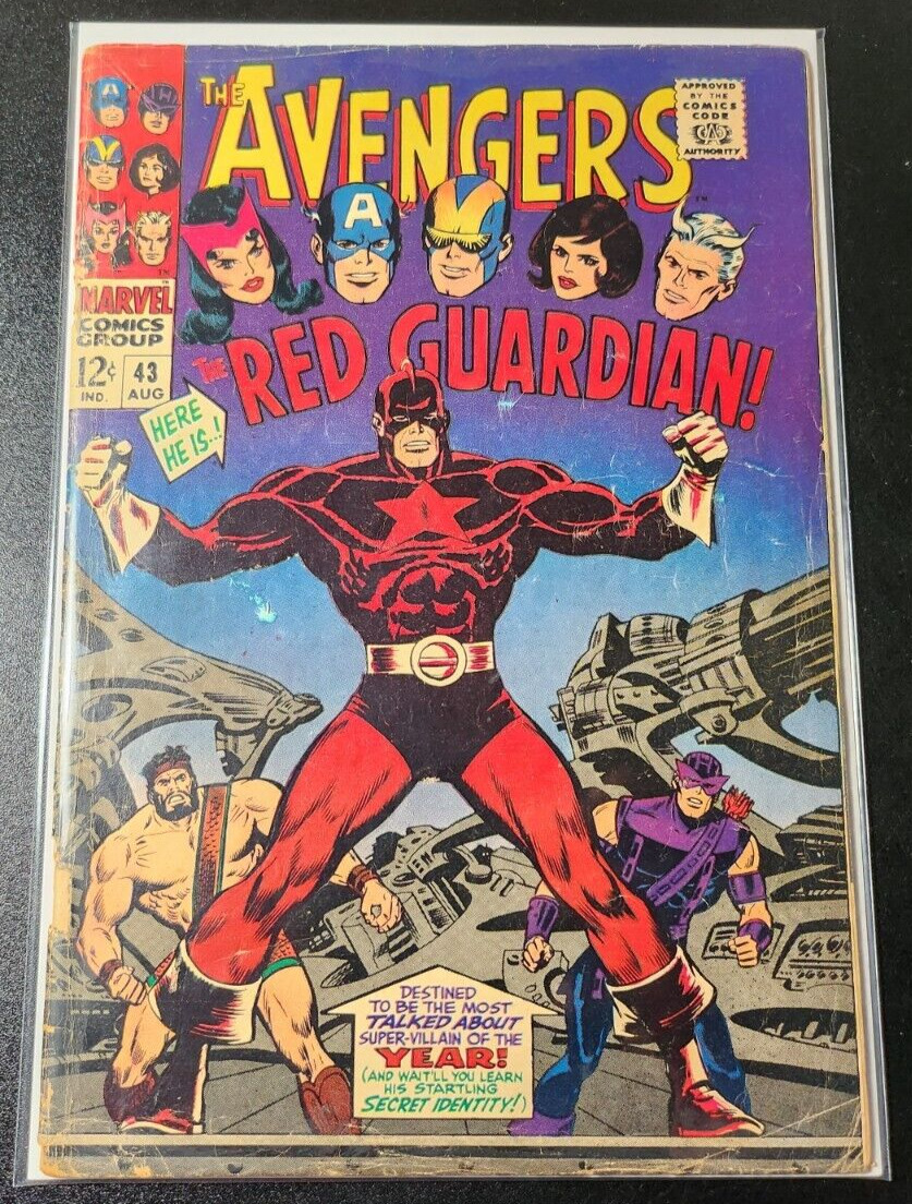 Avengers #43 1st Appearance of The Red Guardian 1967 Black Widow & Hercules MCU
