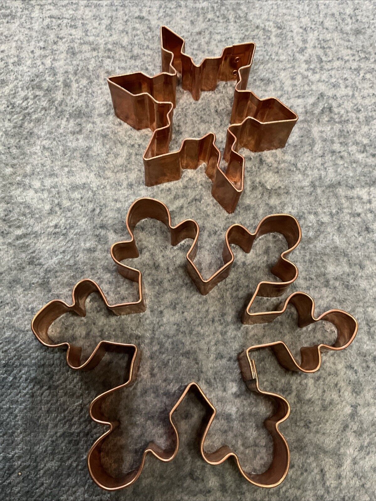 Set Of 2 Snowflake Copper Cookie Cutters