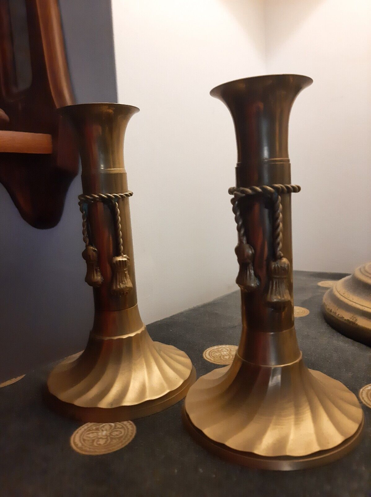 Vintage Candle Stick Holders - Solid Brass 