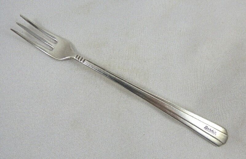 Vintage SARDI'S Restaurant NYC Silverplate Seafood Cocktail Fork Int'l Silver Co
