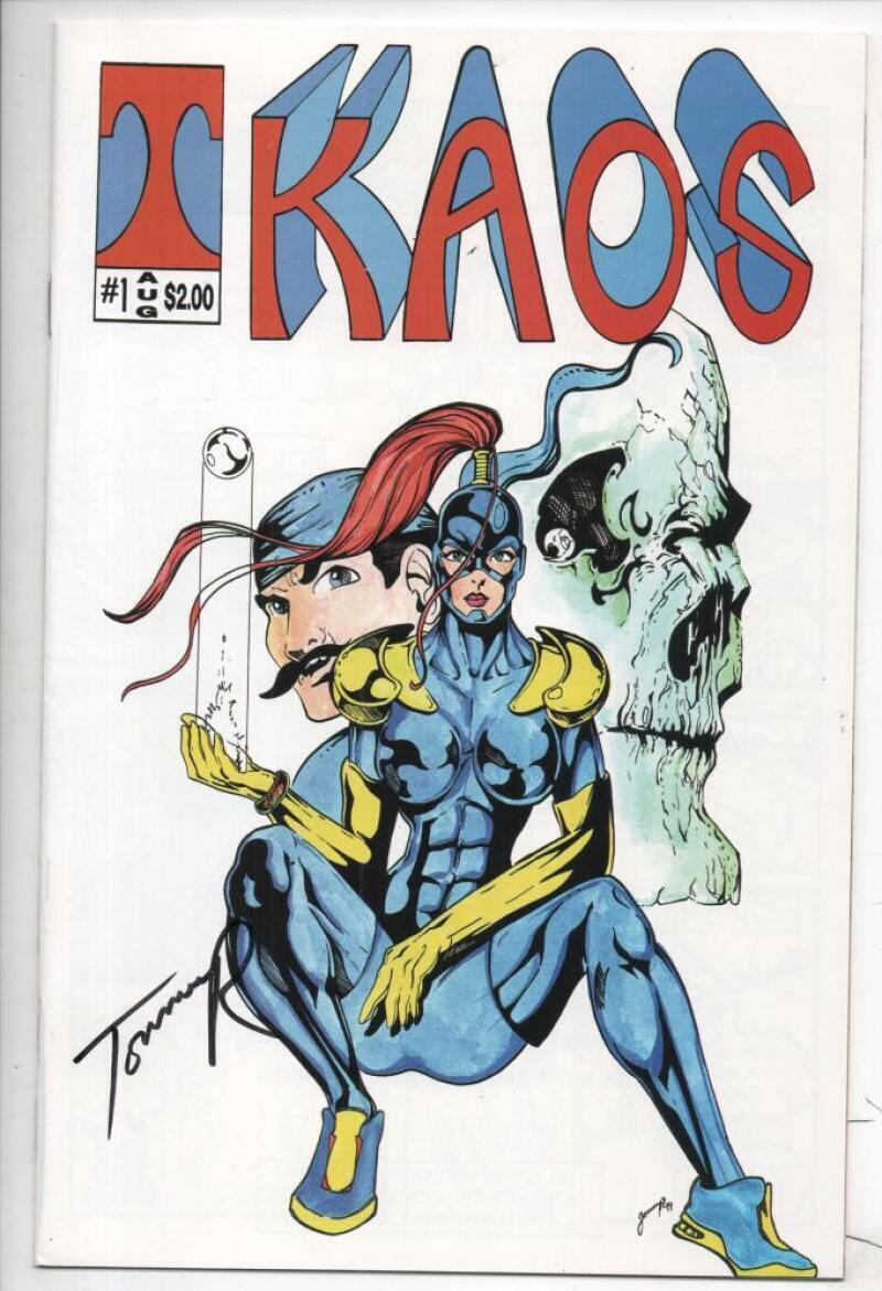 KAOS #1, VF/NM, Signed by Tommy Regalado, 1994, more indies in store