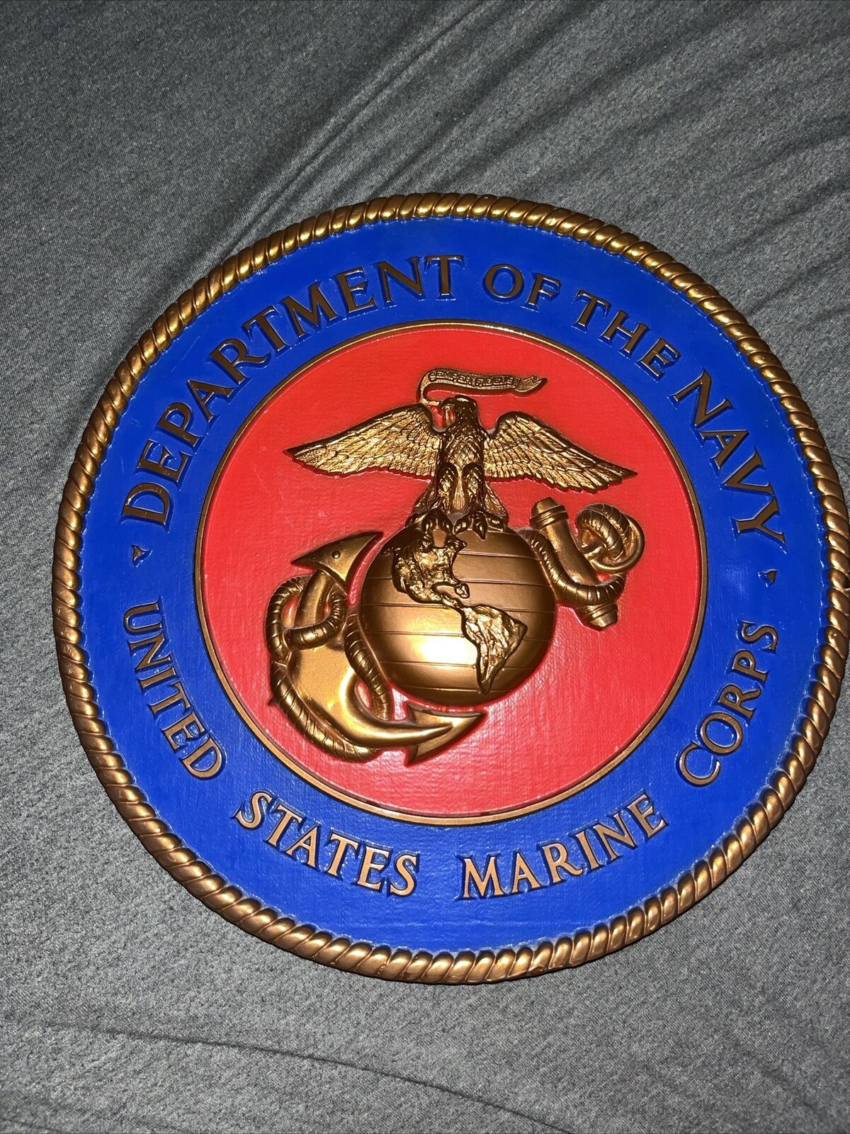 Vintage  Department Of The Navy United States Marine Corps Wall Hanger.