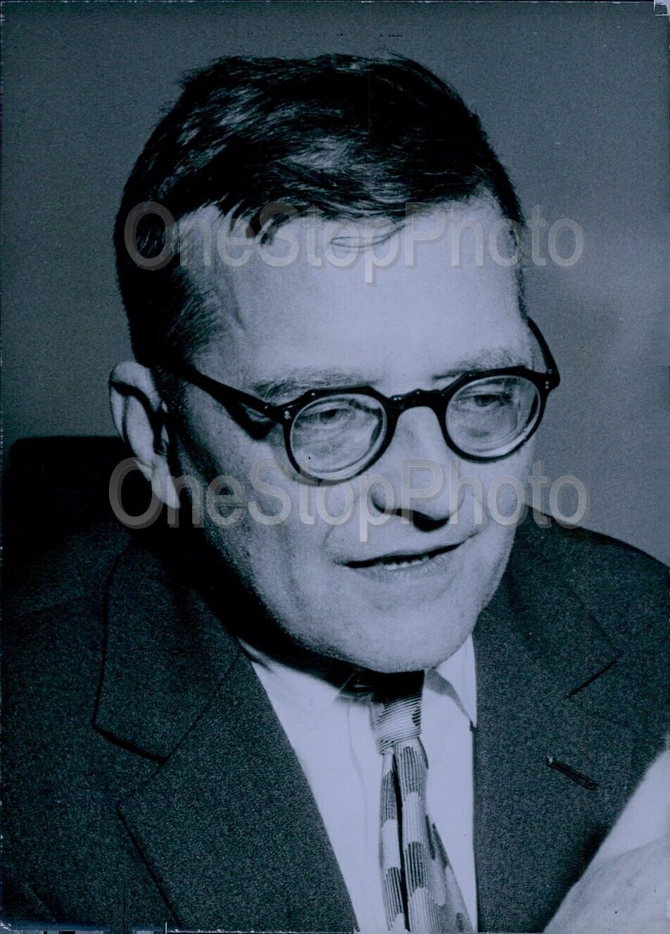 1960 Close Up Dmitri Shostakovich Famed Russian Composer Press Photo