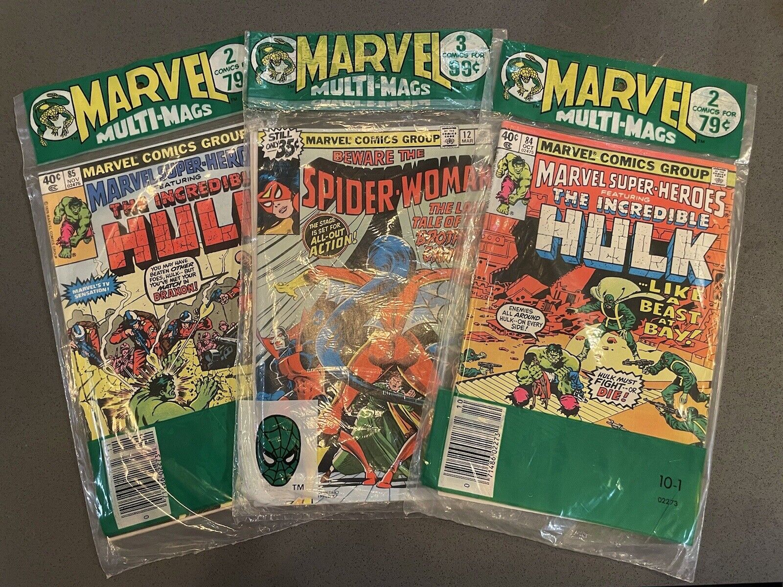 ⭐️3 Marvel Multi-Mags (1979)⭐️ 7 Comics All Sealed HIGH GRADE Spider-Woman #12