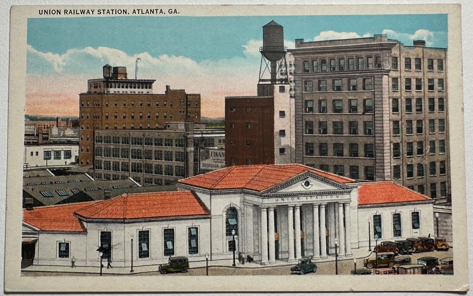 Atlanta Georgia Union Railroad Station Postcard c1920s