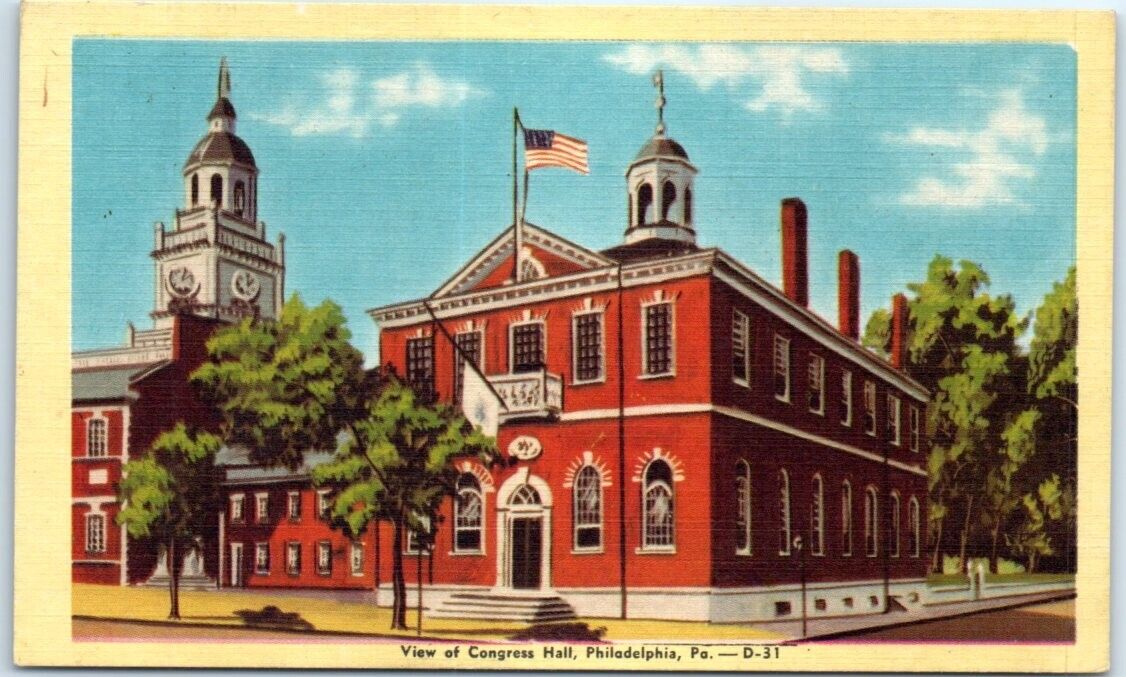 Postcard - View of Congress Hall, Philadelphia, Pennsylvania, USA