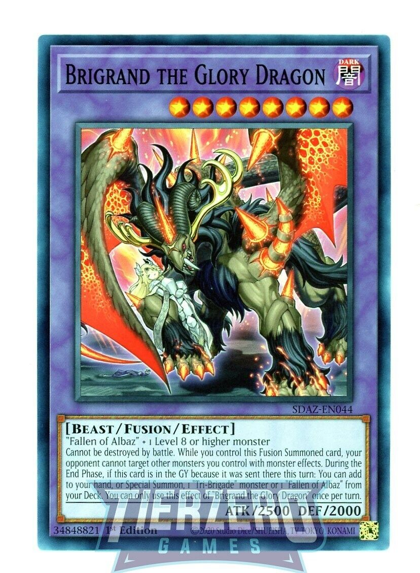 Yugioh Brigrand the Glory Dragon SDAZ-EN044 Common AMERICAN PRINT 1st Edition