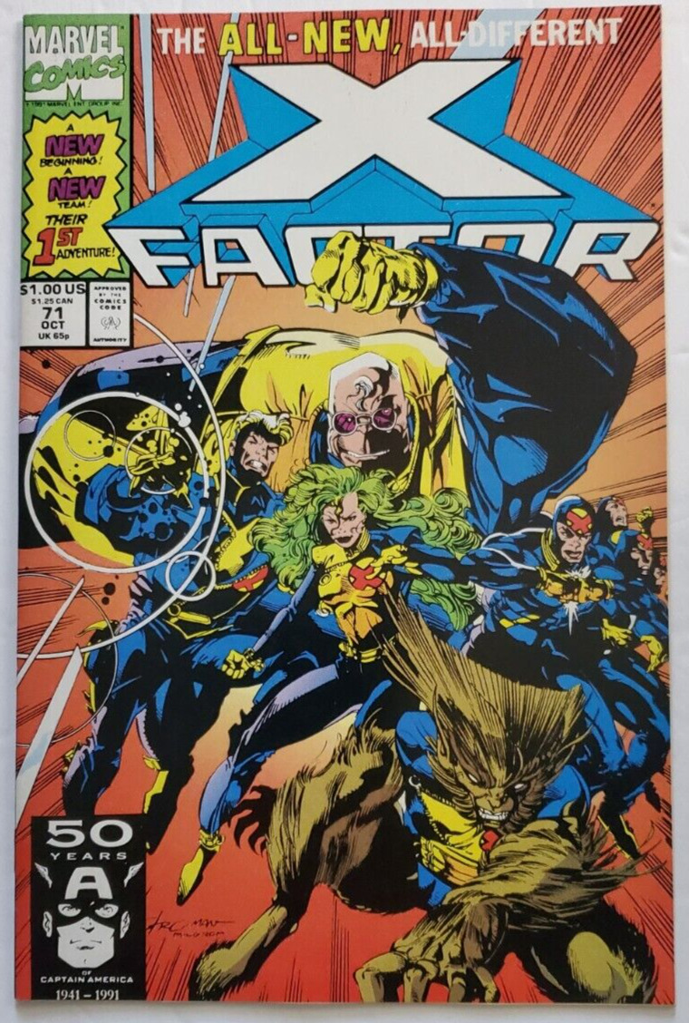 X-Factor #71 Comic Marvel 1991 1st New Team Havok Polaris Madrox Strong Guy