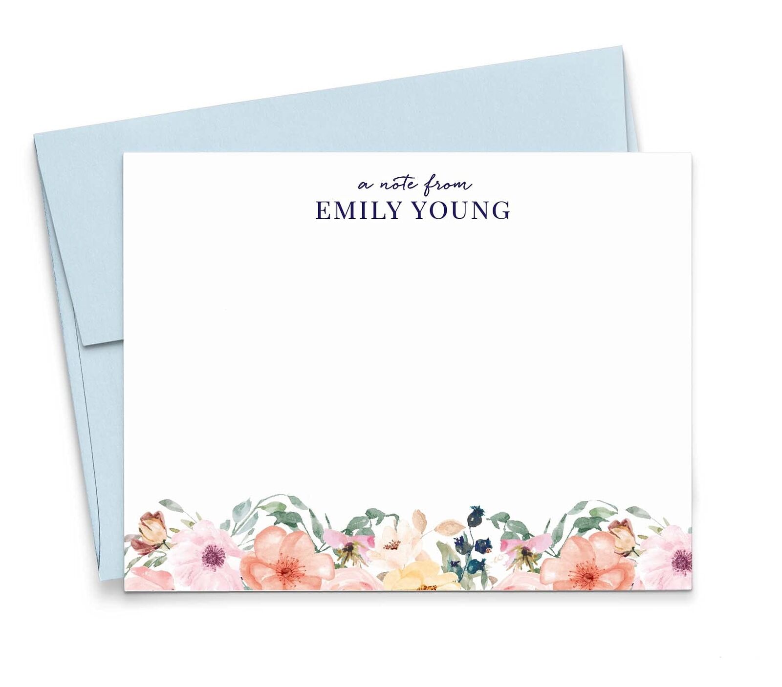 Personalized Floral Stationery Set, Personalized stationary for Women, Your C...