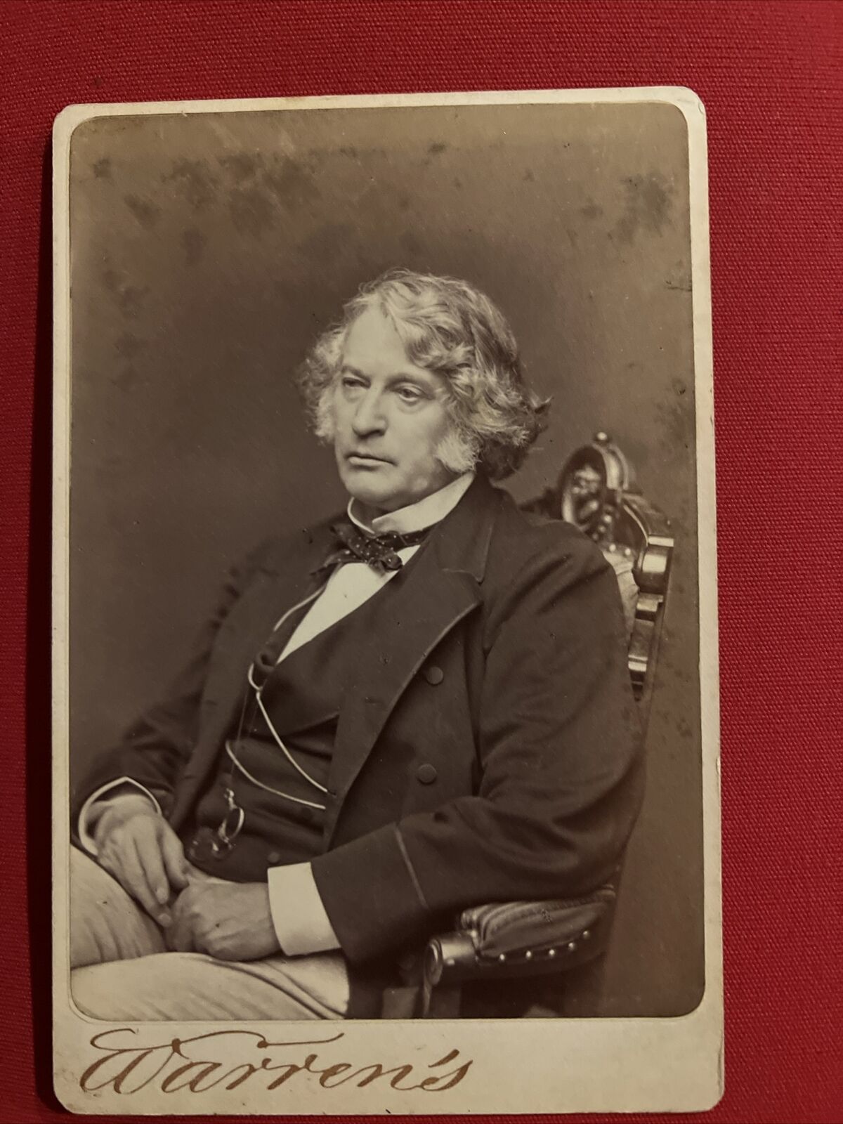 Rare Portrait Photo Massachusetts Senator Charles Sumner Abolitionist Civil War