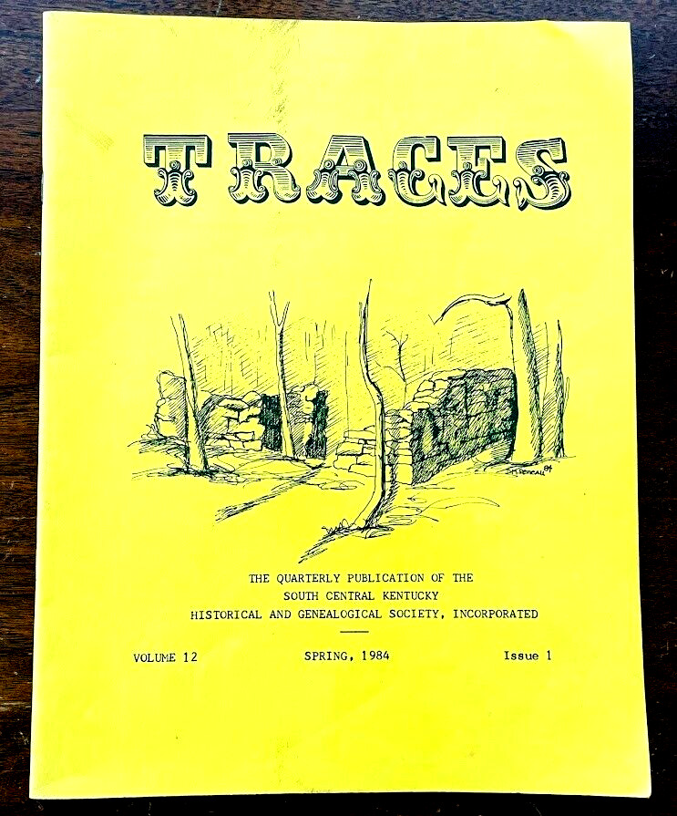 TRACES Magazine Book Barren County Kentucky Spring 1984 Volume 12 #1 Glasgow KY