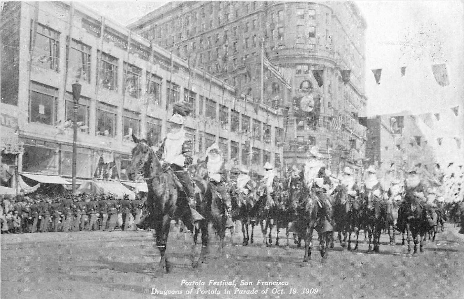 Postcard 1909 California San Francisco Portola Festival Horseback PNC CA24-3585