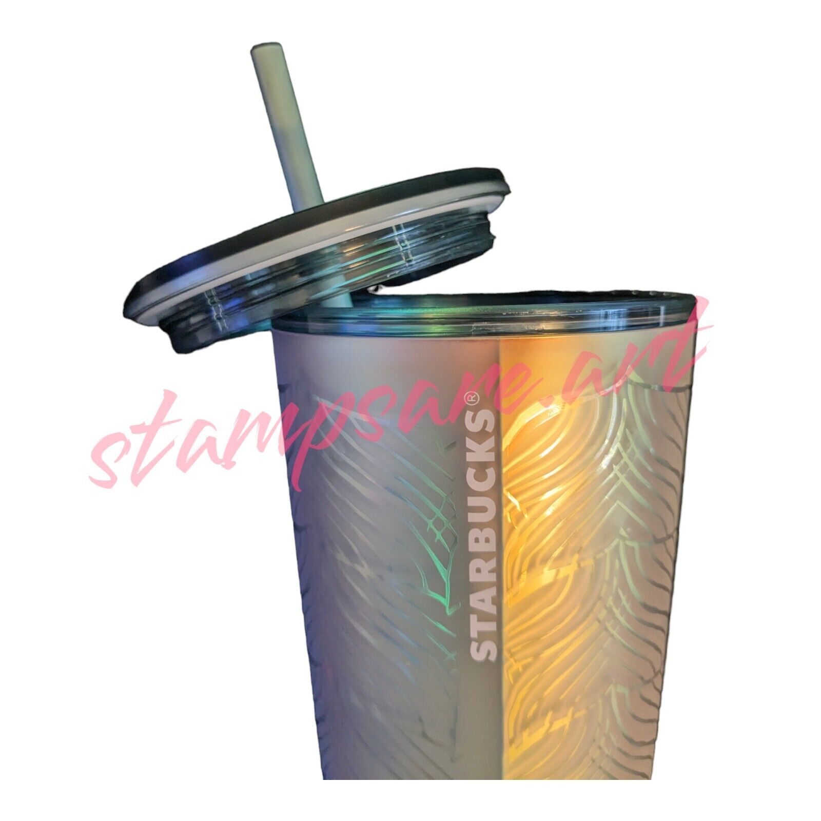 Starbucks 50th Anniversary 16oz Siren Mermaid Acrylic Frosted Tumbler Limited Ed
