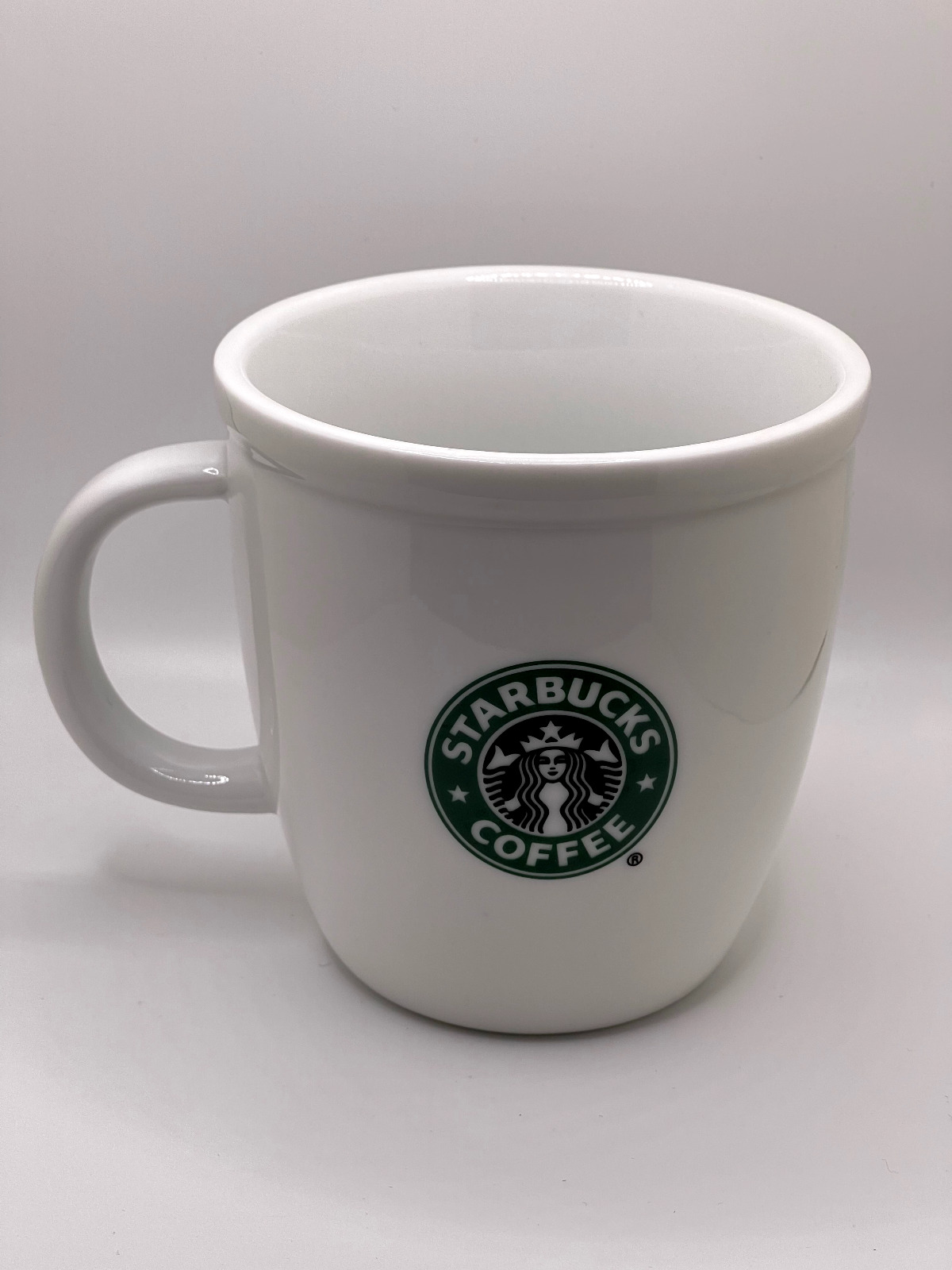 Starbucks 2007 White Coffee Mug Cup 16 Fl. Oz. Classic Mermaid in Green Logo New