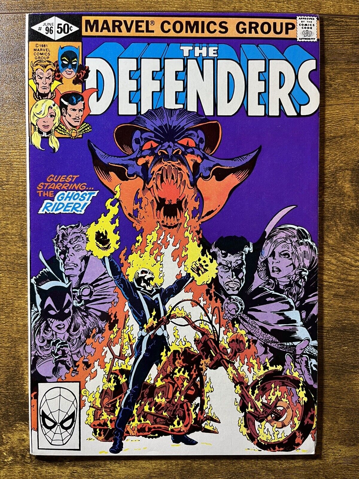 THE DEFENDERS 96 HIGHER GRADE DIRECT EDITION GHOST RIDER DON PERLIN COVER 1981