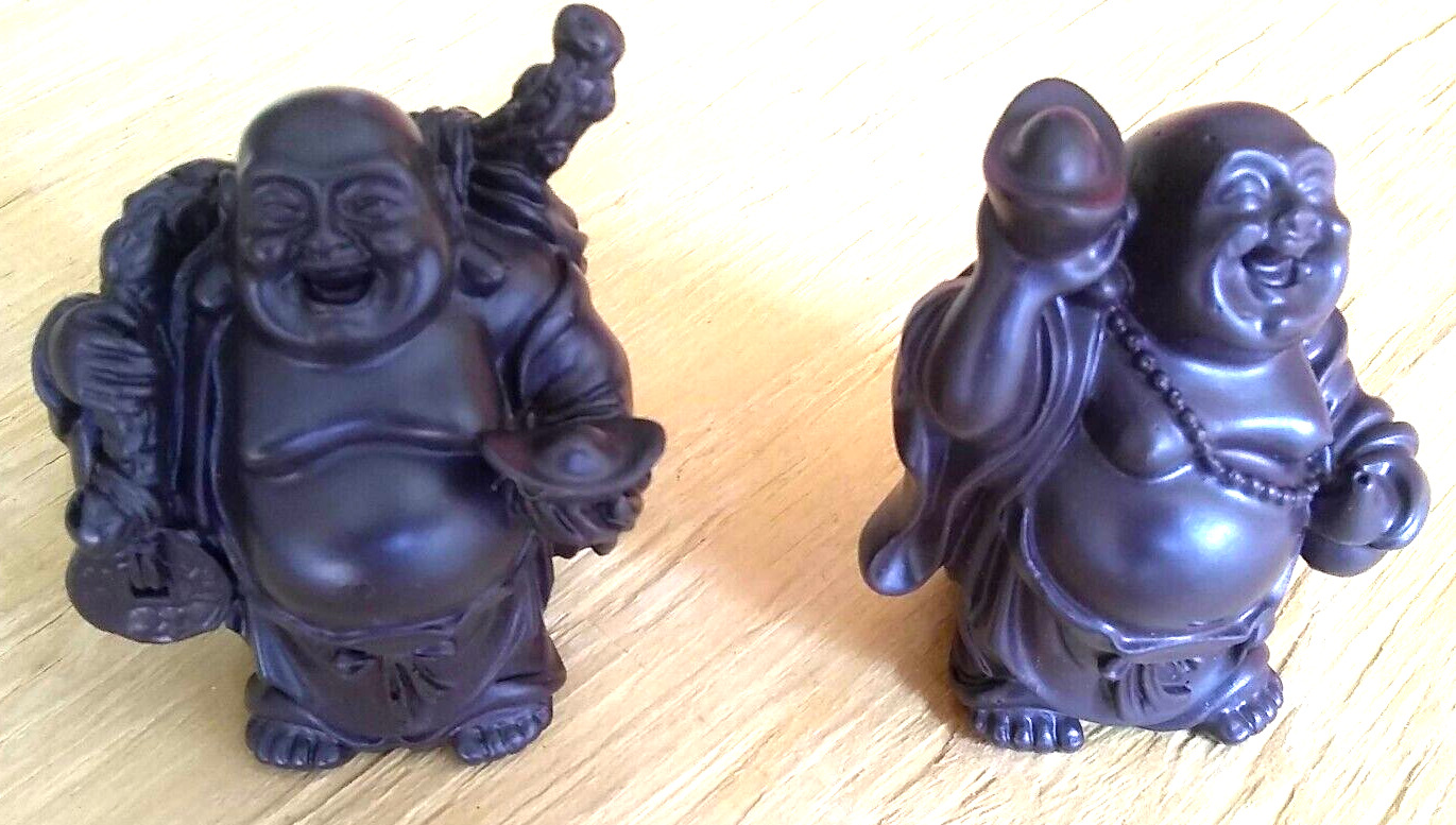 2 PC Feng Shui Laughing Happy Buddha 2\