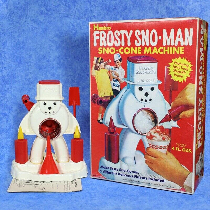 1970s Frosty Snowman SNO-CONE MACHINE in Box by Hasbro NICE